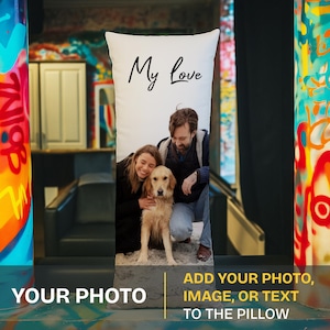 Custom Photo Pillowcase, Father&#39;s Day Pillow Gift, Birthday Gift for Mom, Personalized Pillow, Dakimakura Pillow, Custom Body Pillowcase