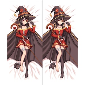 Dessin personnalisé Anime Art Commission Dakimakura Housse de coussin pour Waifu, Husbando - Cadeau fait main pour les fans de KonoSuba, Cadeau pour les amateurs d&#39;anime