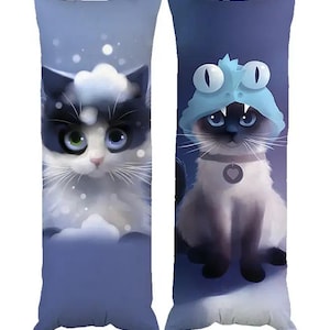 Anime Cat Girl Dakimakura – Double-Sided Body Pillow for Cat Lovers, Perfect for Hugging and Japanese-Themed Room Decor, Kawaii Cat