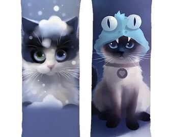 Anime Cat Girl Dakimakura – Double-Sided Body Pillow for Cat Lovers, Perfect for Hugging and Japanese-Themed Room Decor, Kawaii Cat