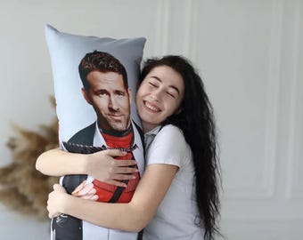 Almofada de abraço personalizada dupla face, presente decorativo de aniversário, presente perfeito para fãs, almofadas personalizadas de celebridades, decoração para quarto e dormitório.