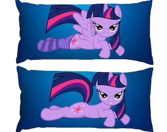 Double-Sided Pony Dakimakura: MLP Gift Unicorn Pillow Cover, Custom Body Pillow for Hugging, Decorative Toy Pony Gift for Fans and for Kids