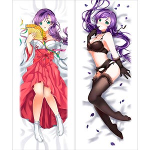 Double Sided Miku Dakimakura - Soft Anime Hug Pillow, Toujou Inspired Design, Premium Quality, Perfect for Cuddling, Ideal Gift for Fans