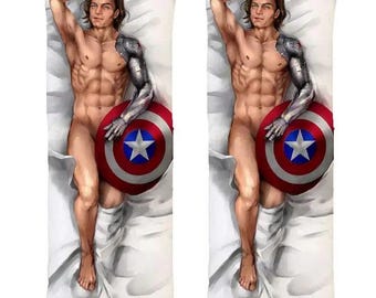 Superhero-Themed Pillow, Winter Soldier Dakimakura Pillow – Double-Sided, Perfect for Cuddling, Birthday Gift, or Stylish Room Decor