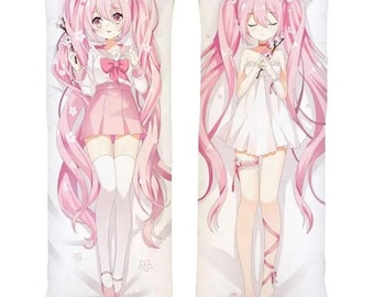 Miku Dakimakura Body Pillow, Custom cover Double-Sided Anime Body Pillow, Soft Hugging Pillow, Perfect Gift for Fans