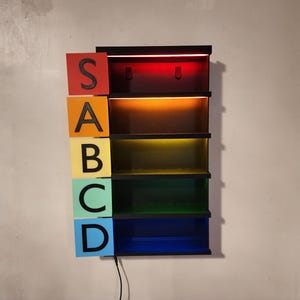 LED lit Tier List Shelf! Modular Display! S Tier Gift!