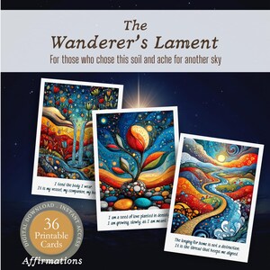 Wanderer Affirmation Cards | Printable Deck for Law of One, Spiritual Seekers & STO Living in Third Density | Homesickness Anchor Rituals