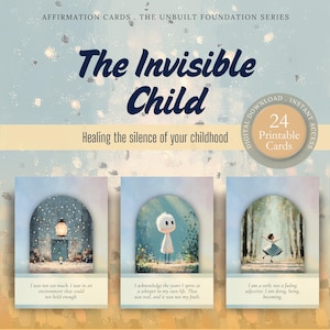 Childhood Emotional Neglect Recovery Cards | Printable Self Validation & Invisible Child Reparenting Deck | Inner Healing Affirmation Tools