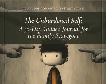 Family Scapegoat Exodus Guided Journal, 30 Days Healing from Blame & Building Healthy Boundaries, Printable Inner Child Reparenting Workbook