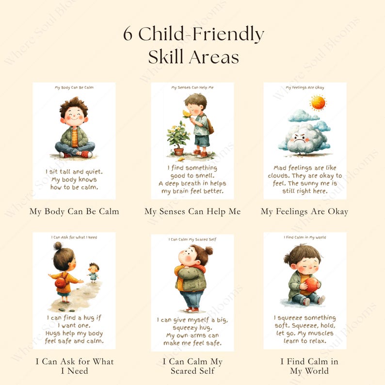 Calm Down Cards for Kids | Printable Children Emotional Regulation ...
