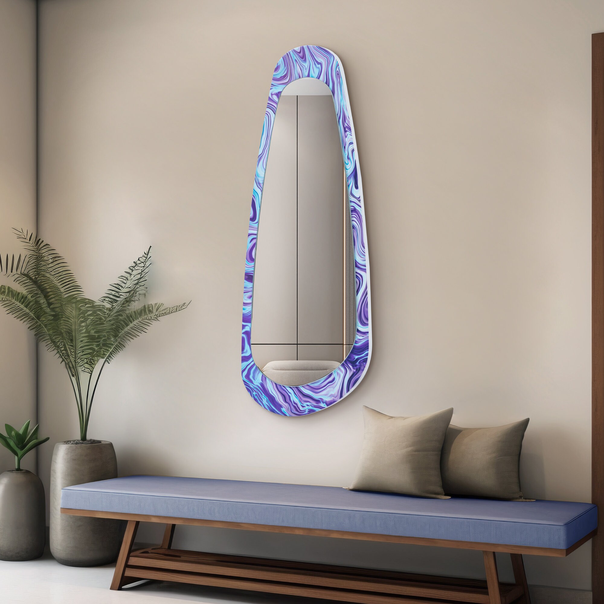 Large Full Length Entryway Mirror , Long Modern Bathroom Mirror - Etsy