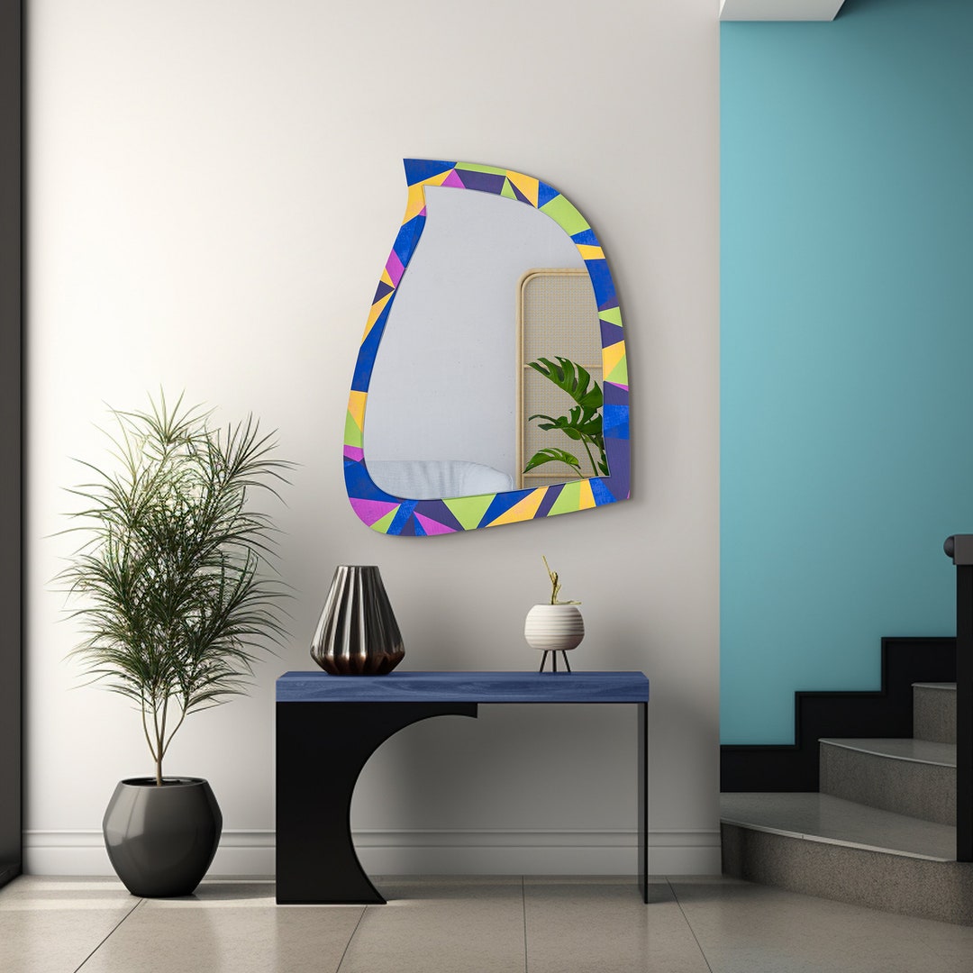 Asymmetrical Mirror for Entryway , Wall Mirror for Nursery Room ...