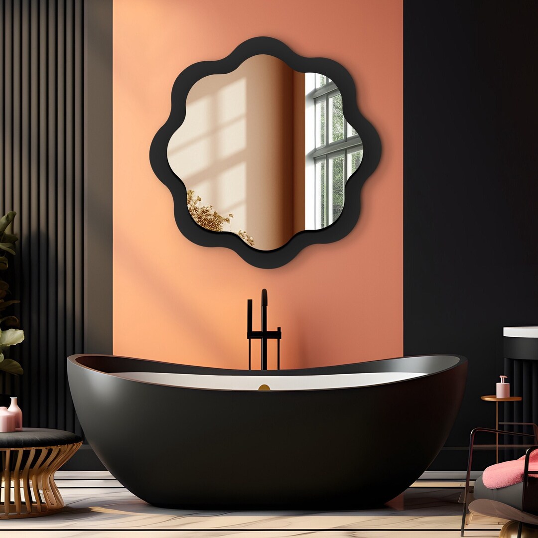 Black Frame Mirror , Black Wall Mirror , Wall Mirror Living Room - Etsy