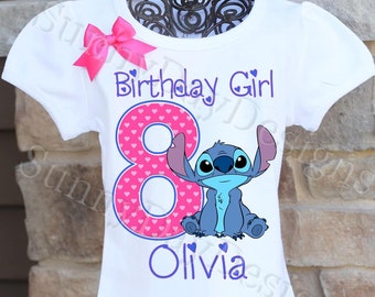 Personalized Stitch Birthday Shirt: Custom Name & Age