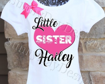 Personalized Little Sister Shirt, Little Sister Shirt, Matching Sister Shirts, New Big Sister Shirt