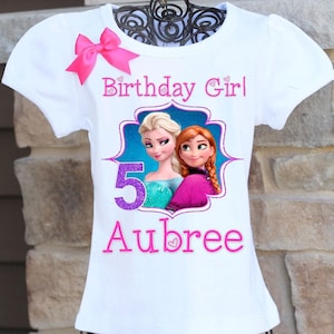 Frozen Birthday Shirt, Elsa and Anna Birthday Shirt, Princess Birthday Shirt, Elsa Anna Birthday Outfit