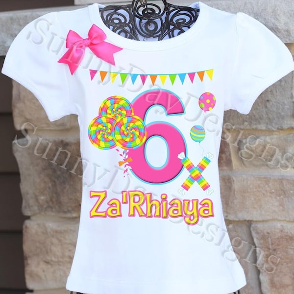 Candyland Birthday Shirt, Candyland Birthday Outfit, Rainbow Birthday Shirt, Candy Birthday Shirt