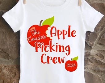 Cousins Apple Picking Crew T-Shirt, Apple Picking T-shirt, Apple Picking Crew, Fall Shirt, Apple Shirt, Harvest Shirts
