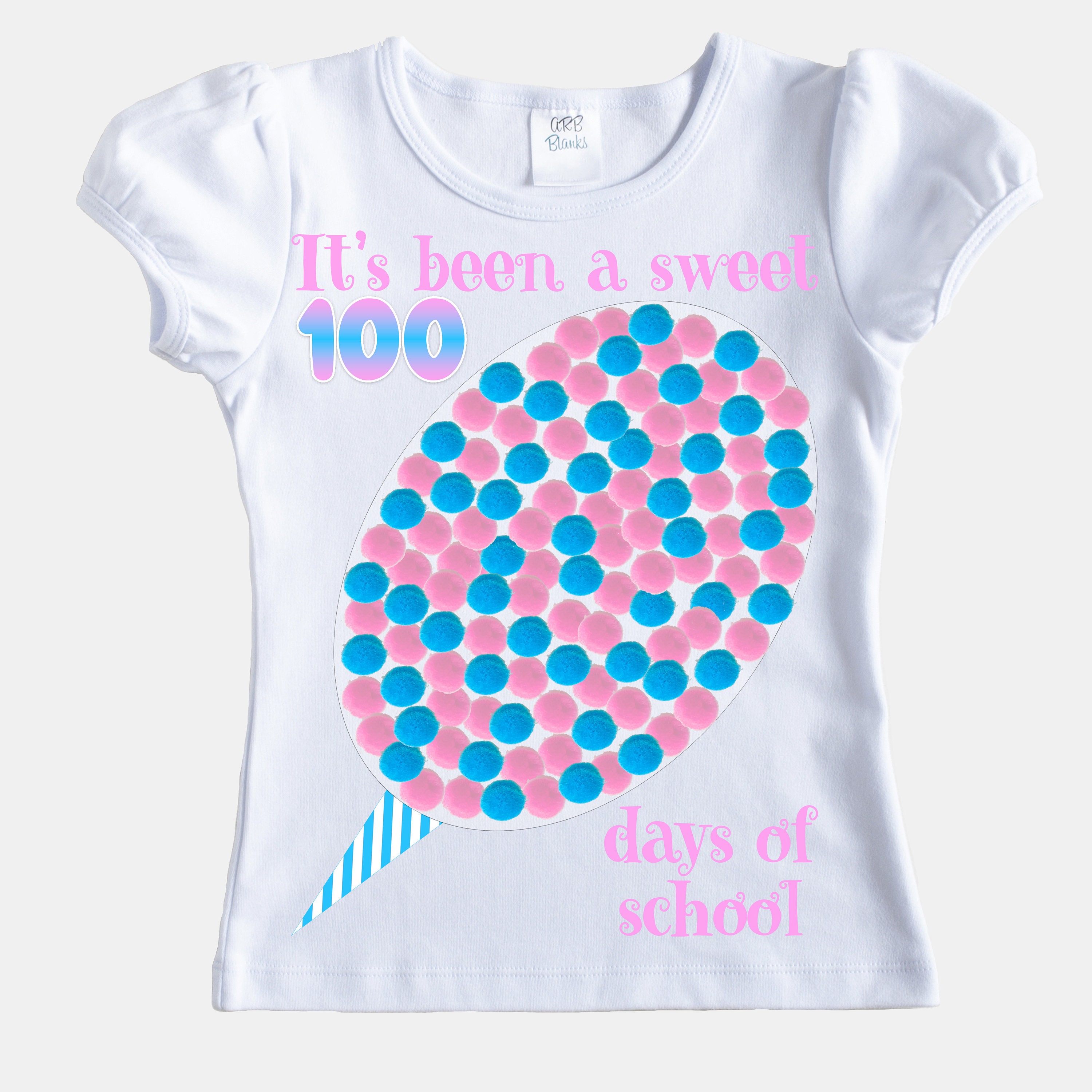100th Day of School DIY Cotton Candy Shirt Kit, 100th Day of 