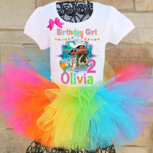 Moana Birthday Tutu Outfit, Moana Birthday Outfit, Moana Birthday Party