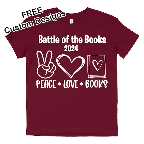 Peace Love Books T-Shirt Peace Love Books T-Shirt