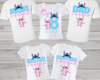 Stitch Family Birthday Shirts, Lilo and Stitch Family Birthday