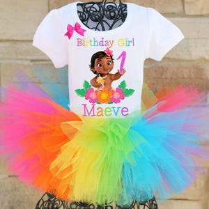 Moana Birthday Tutu Outfit, Baby Moana Birthday Outfit
