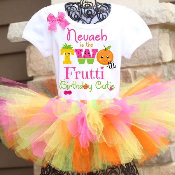 Tutti Frutti Birthday Tutu Outfit, Two-tti Frutti birthday outfit, Fruit Themed Birthday Party Ideas, Pineapple Birthday tutu Outfit