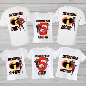 Incredibles Family Birthday Shirts
