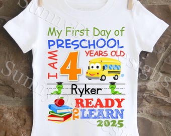 First Day of School Shirt, First Day of Preschool Shirt, Boys Back to School Shirt