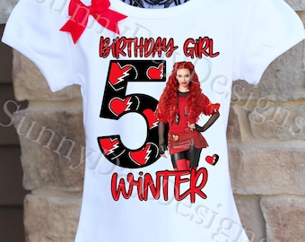 Descendants Rise of Red Birthday Shirt, Descendants 4 Birthday Shirt