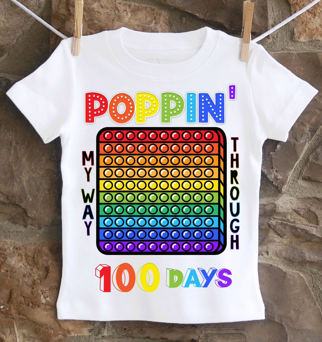 100th Day of School Pop It Shirt, 100 Days of School Pop It Shirt Etsy