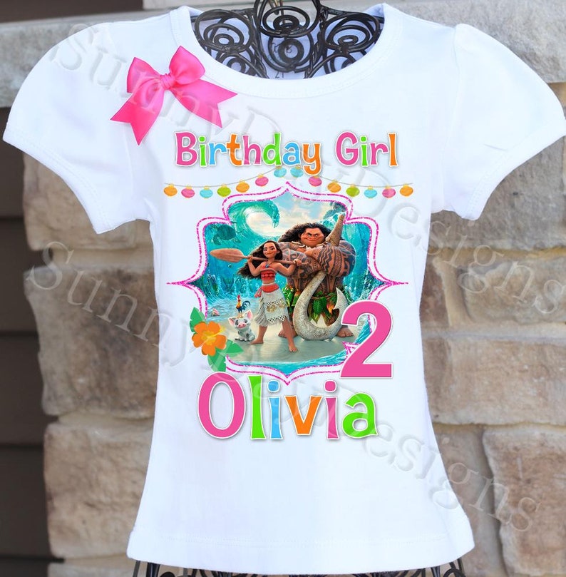Moana birthday shirt
