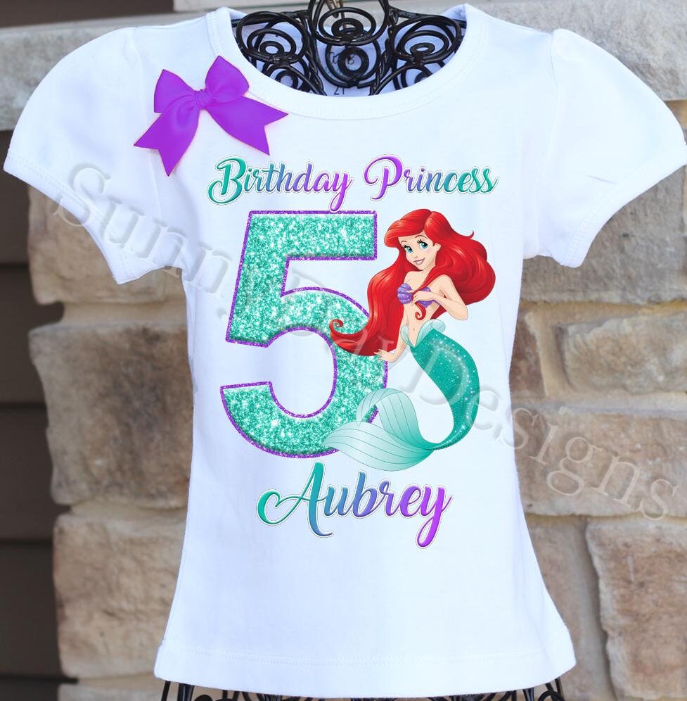 Mermaid Barbie Birthday Shirt The Little Mermaid Birthday Shirt