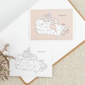 Canada Map Travel Tracker Aufkleber zum Ausmalen der Orte, an denen ich schon war. Perfekt für Reisetagebuch, Sammelalbum und Geschenk für Reiseliebhaber