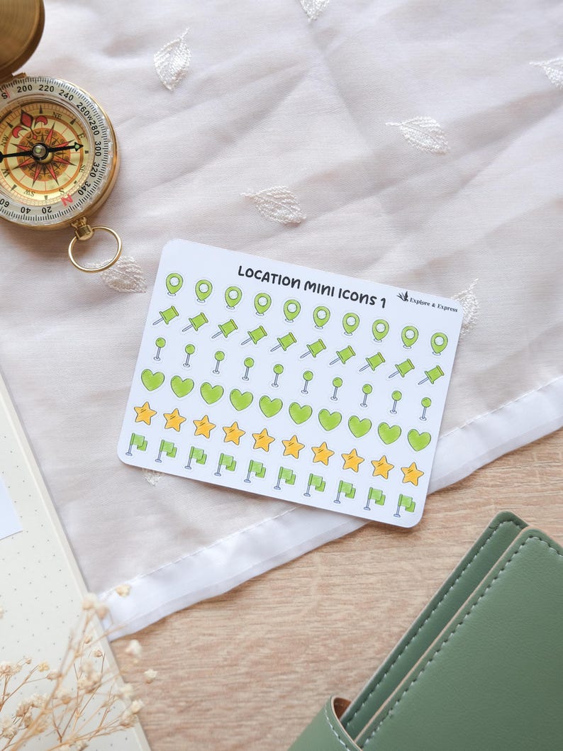 Location Icon Stickers • Map Pin Stickers • Travel Stickers • Geotag ...