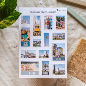 Stickers timbres du Portugal, Monuments du Portugal, Timbres portugais, Stickers voyage, Stickers Lisbonne, Stickers Porto
