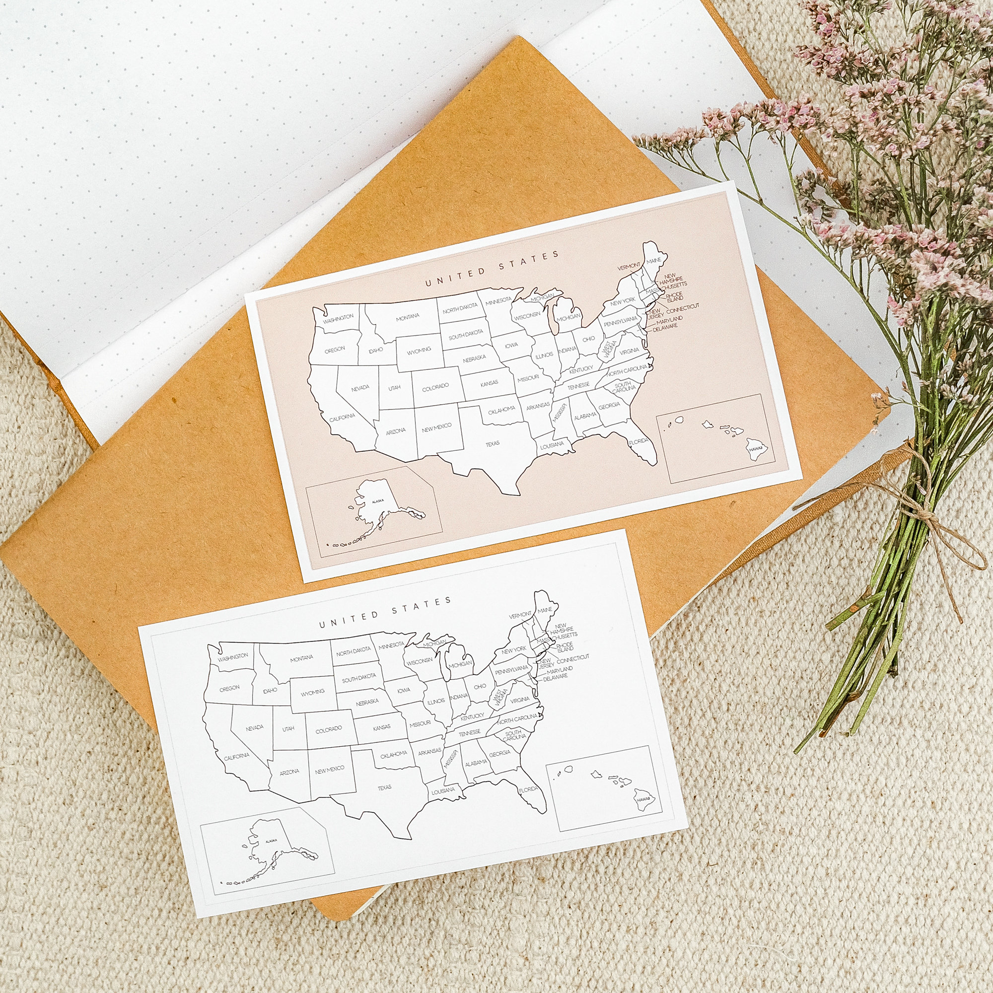 United States Map Sticker USA Travel Tracker Sticker of US Map Planner ...