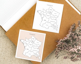 France Map, France Travel Map Sticker, Travel Journal, France Outline Map, French Stickers, Map of France Sticker for Journal and Planner