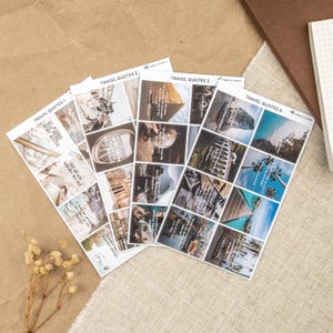 Adesivi con citazioni di viaggio, citazioni motivazionali e ispiratrici, adesivi di viaggio per il tuo diario di viaggio e la tua agenda, adesivi Wanderlust