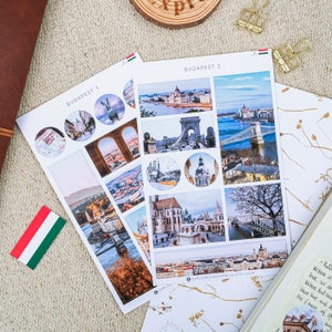 Budapest Aufkleber, Ungarn Aufkleber, Reiseaufkleber, Wahrzeichen Aufkleber, Budapest Ungarn Aufkleber, Budapest Souvenir, Reisetagebuch