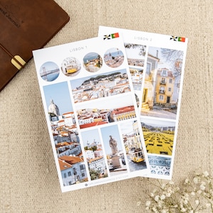 Stickers Lissabon | Stickers Portugal | Reisstickers | Stadsstickers voor tijdschriften en planners | Portugese stickers