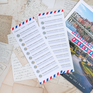 Pegatinas de Postcrossing, pegatinas para correo postal, pegatinas para amigos por correspondencia, pegatinas para Happy Mail, pegatinas para cartas y postales