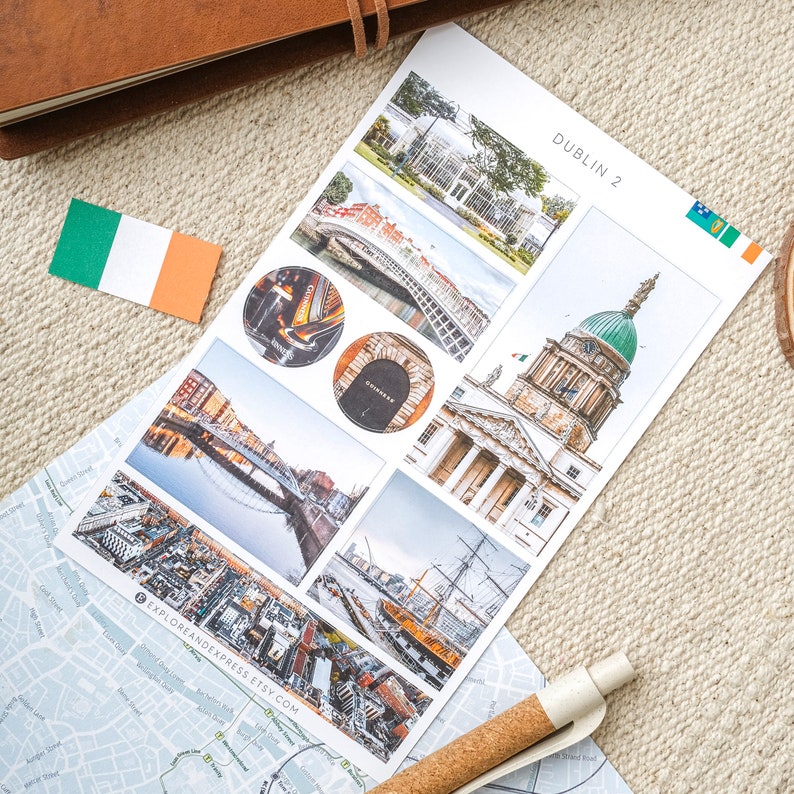 Ireland Stickers, Dublin Stickers, Travel Stickers, Travel Journal