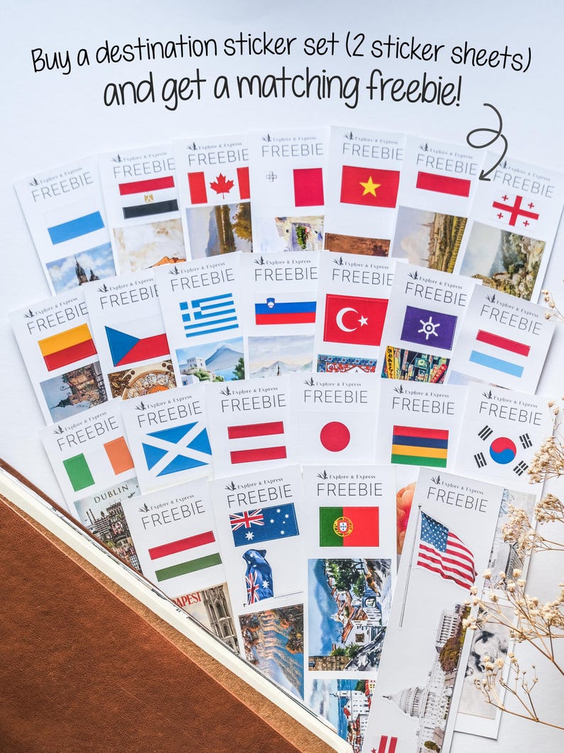 Fogli di adesivi per diario di viaggio in Thailandia, adesivi per le vacanze, adesivi estivi in Thailandia, regali per la Thailandia, adesivi per la voglia di viaggiare immagine 9