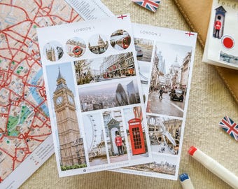 London Stickers | England Stickers | London Travel Journal | City Stickers | Landmark Stickers | UK Stickers | Europe Travel Stickers