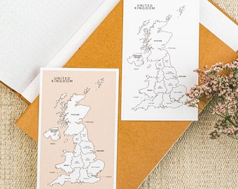 United Kingdom Map Sticker, UK Outline Map, Travel Journal Stickers, UK Coloring Map, United Kingdom Travel Map, UK Map Sticker