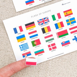Stickers drapeau de l'Europe, Stickers drapeaux de pays, Drapeaux des pays d'Europe, Drapeaux européens, Ensemble d'autocollants drapeau de l'UE, Stickers de voyage