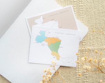 Central America Map Sticker To Track Places I've Traveled Map Tracker Sticker for Travel Journal Lover Gift Visited Countries Map Stickers