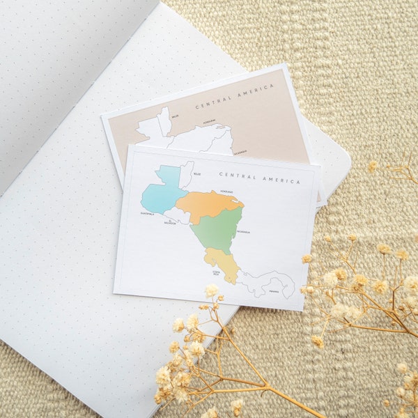 Central America Map Sticker To Track Places I've Traveled Map Tracker Sticker for Travel Journal Lover Gift Visited Countries Map Stickers